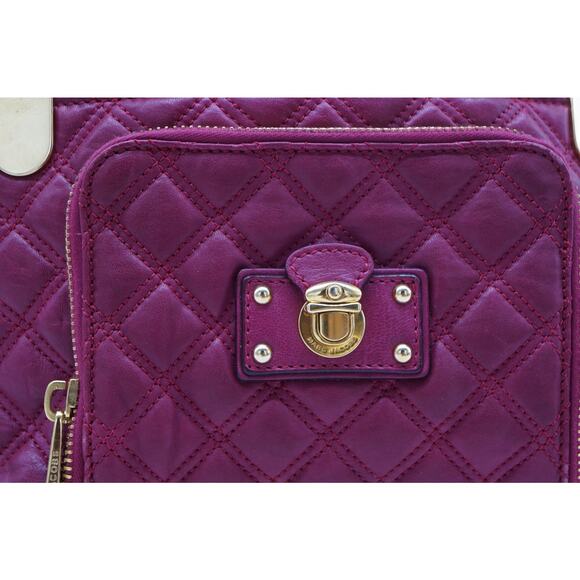 AUTH MARC JACOBS QUILTED SPRING STREET TOTE RED LEATHER RETAIL $1275 - Picture 3 of 11